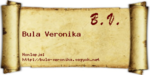 Bula Veronika névjegykártya